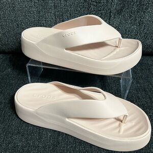 CROCS Women's Beige Platform Sandals